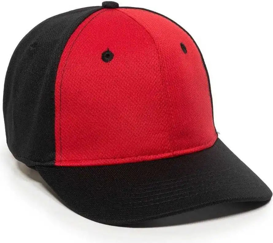 Oc Sports Mws25 Flexible Fitting Cap - Red Black - 6 3/8’’ - 3/4’’