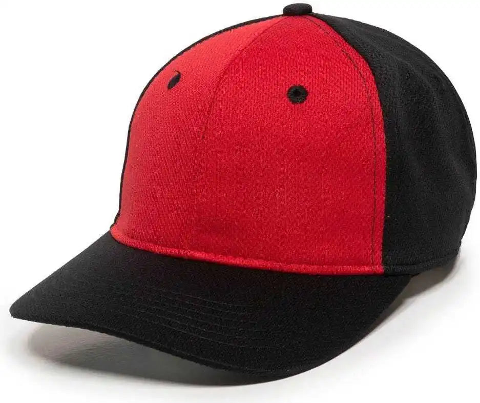 Oc Sports Mws25 Flexible Fitting Cap - Red Black