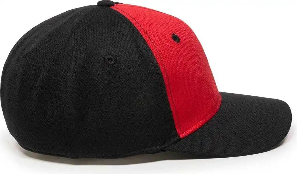 Oc Sports Mws25 Flexible Fitting Cap - Red Black