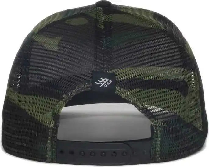 Oc Sports Nebo Banner and Oak Pro Crown Mesh Back Cap - Black Generic Camo - Osfm