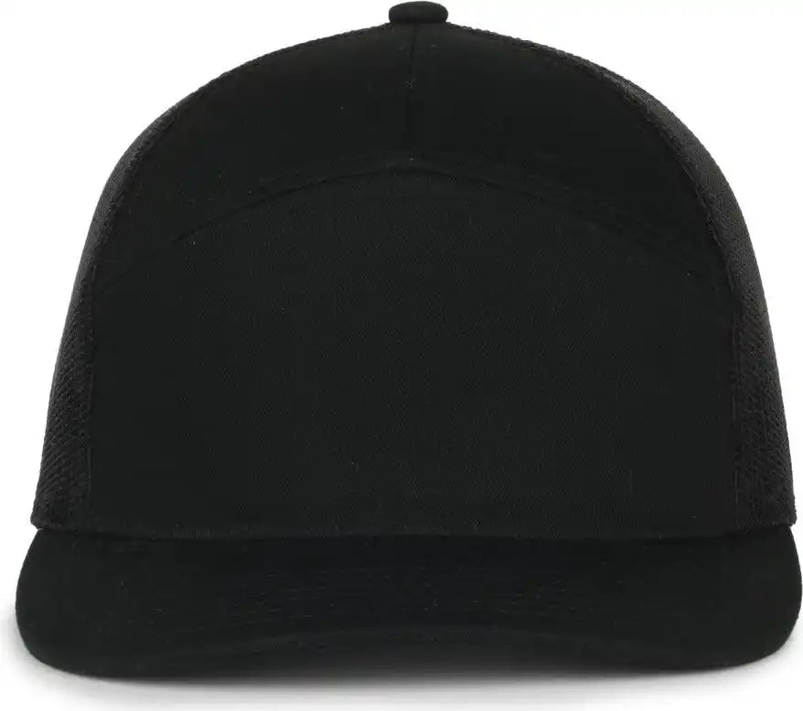 Oc Sports Oc106 7-panel Mesh Back Cap -black Black - Osfm