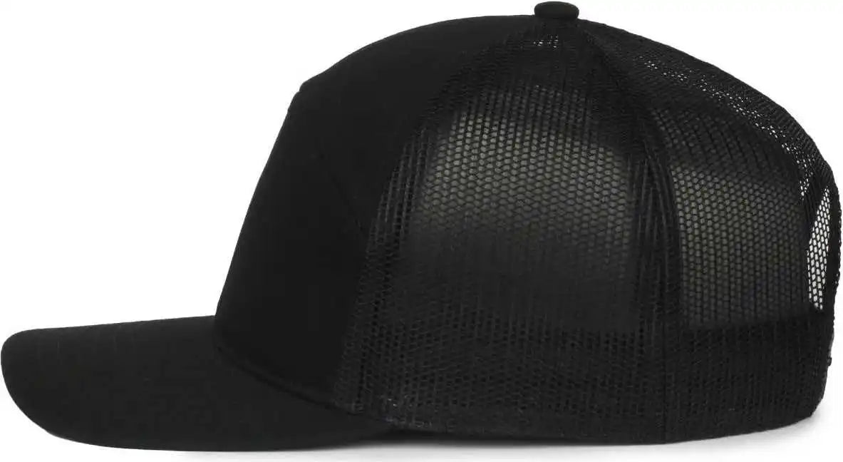 Oc Sports Oc106 7-panel Mesh Back Cap -black Black - Osfm