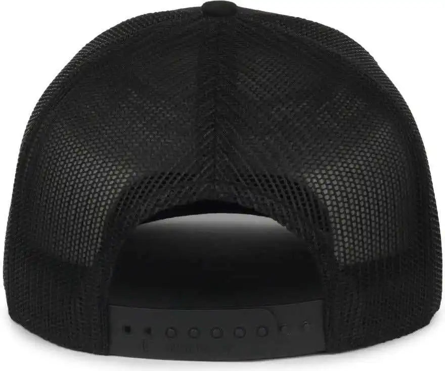 Oc Sports Oc106 7-panel Mesh Back Cap -black Black - Osfm