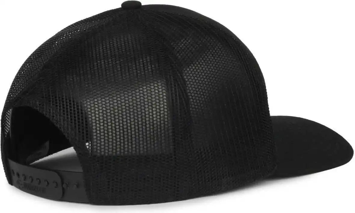 Oc Sports Oc106 7-panel Mesh Back Cap -black Black - Osfm