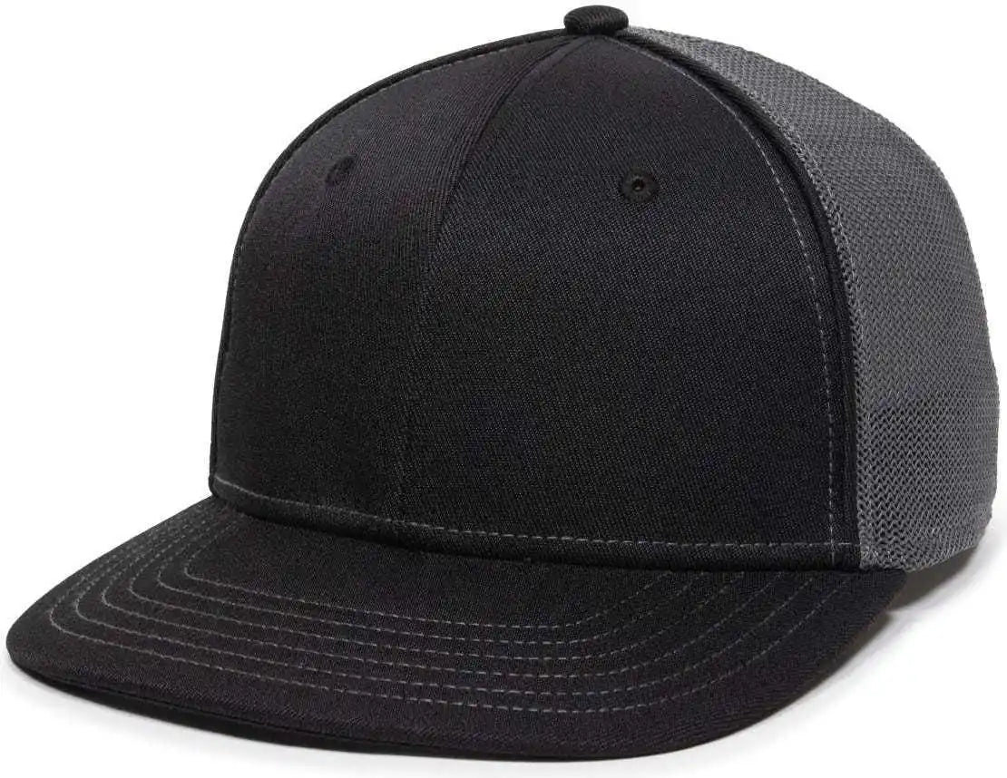 Oc Sports Oc12m Phenom Performance Twill Front Panel Cap -black Graphite