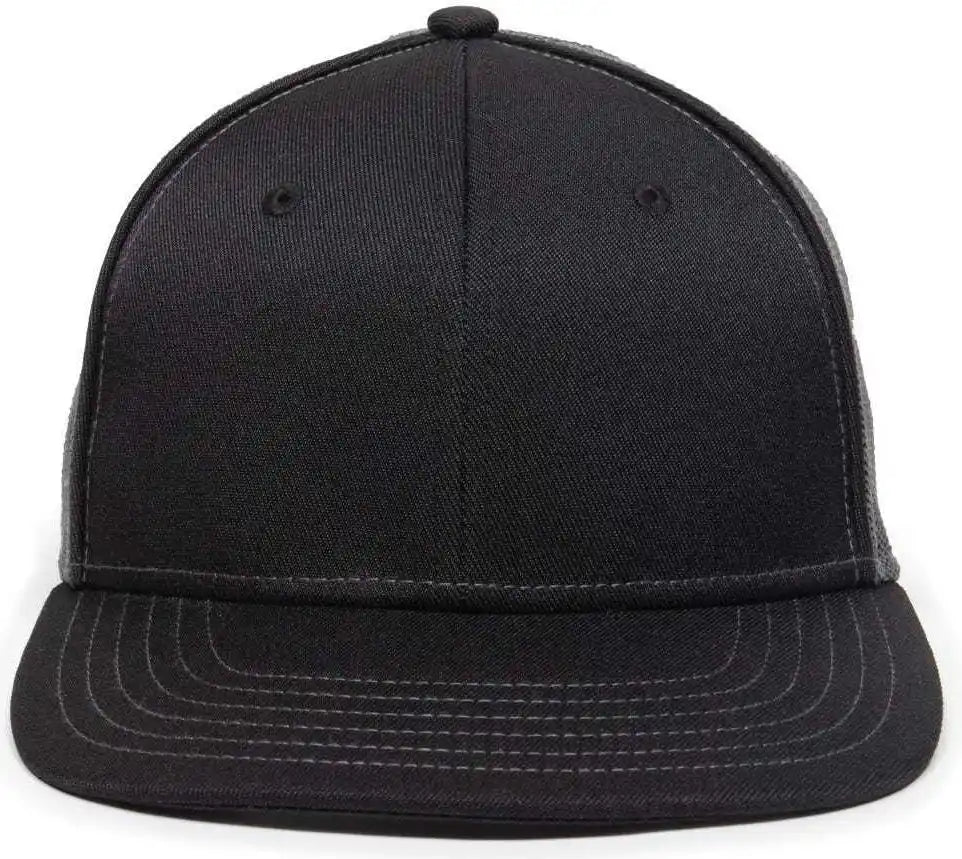 Oc Sports Oc12m Phenom Performance Twill Front Panel Cap -black Graphite