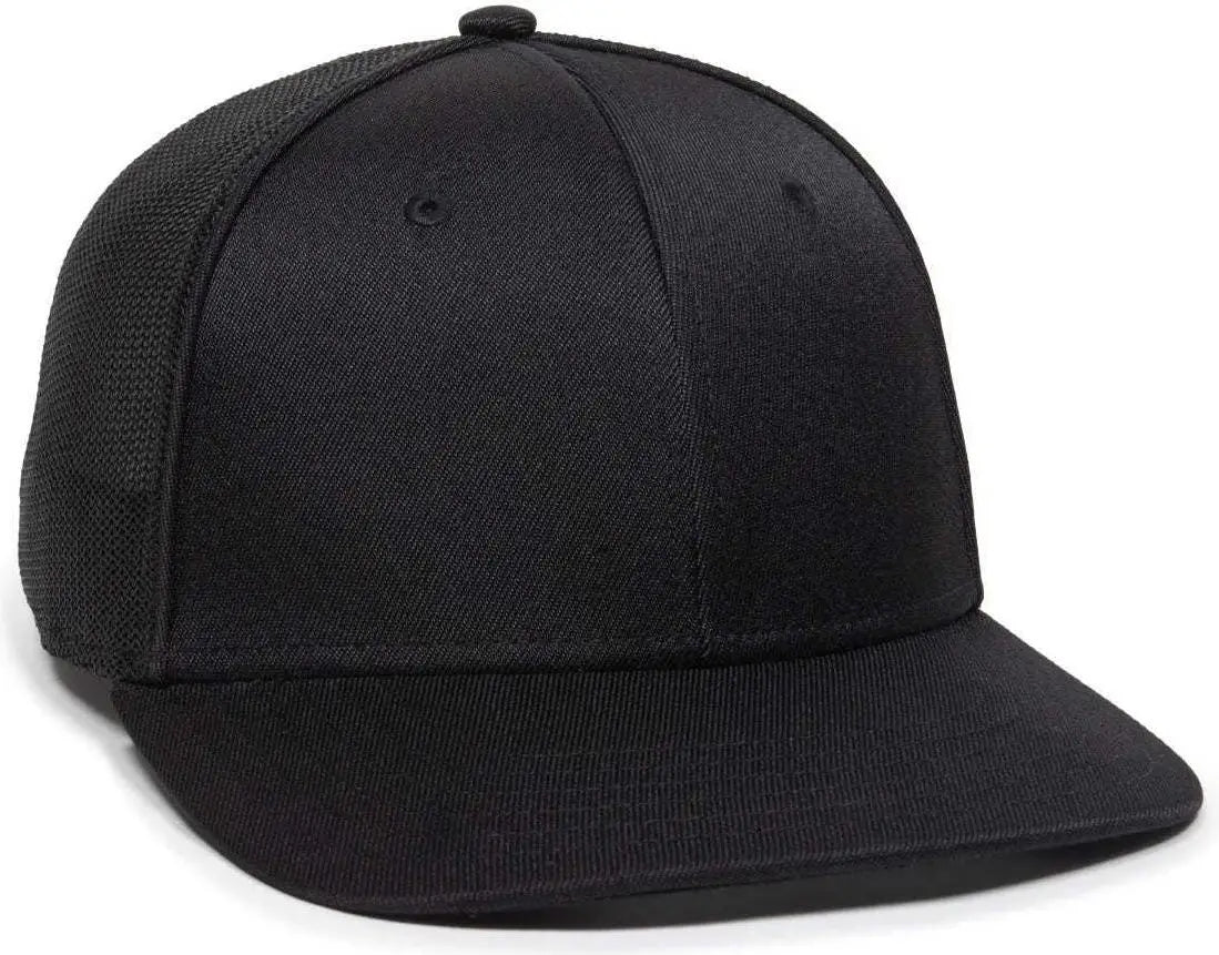 Oc Sports Oc12m Phenom Performance Twill Front Panel Cap -black Black - 6 3/4’’ - 7 1/8’’