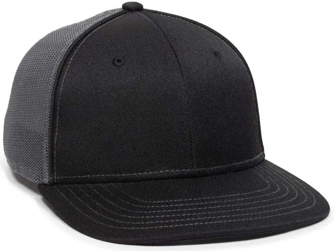 Oc Sports Oc12m Phenom Performance Twill Front Panel Cap -black Graphite - Black Dark Gray / 6 3/4’’ - 7 1/8’’