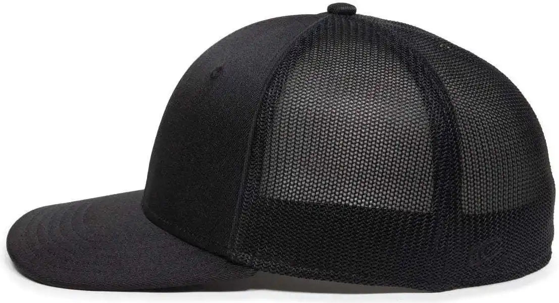 Oc Sports Oc12m Phenom Performance Twill Front Panel Cap -black Black