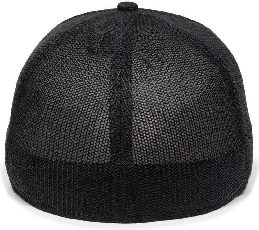 Oc Sports Oc12m Phenom Performance Twill Front Panel Cap -black Black