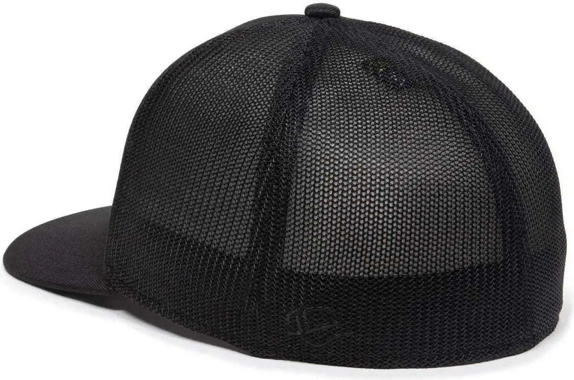 Oc Sports Oc12m Phenom Performance Twill Front Panel Cap -black Black