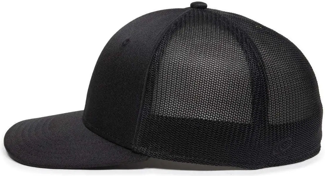 Oc Sports Oc12m Phenom Performance Twill Front Panel Cap -black Black