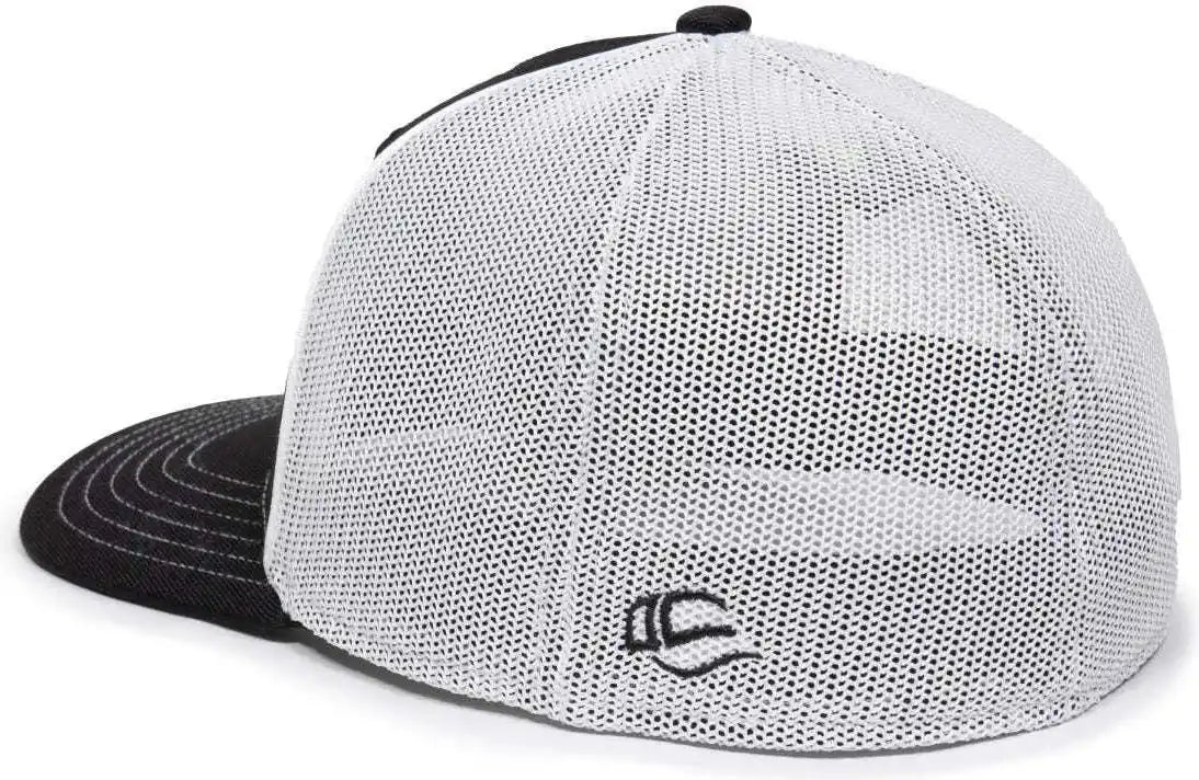 Oc Sports Oc12m Phenom Performance Twill Front Panel Cap -black White