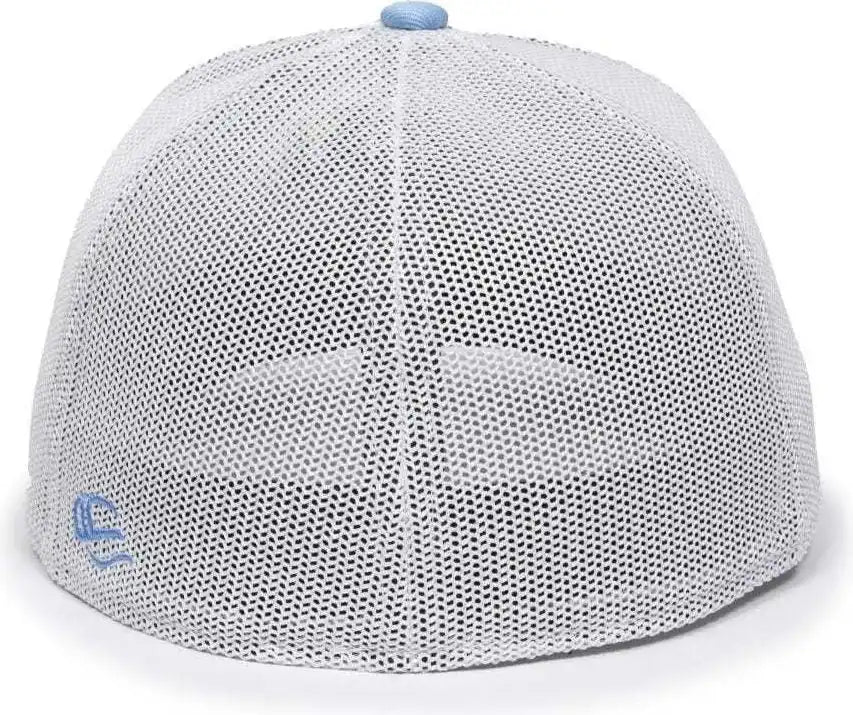 Oc Sports Oc12m Phenom Performance Twill Front Panel Cap -columbia Blue White