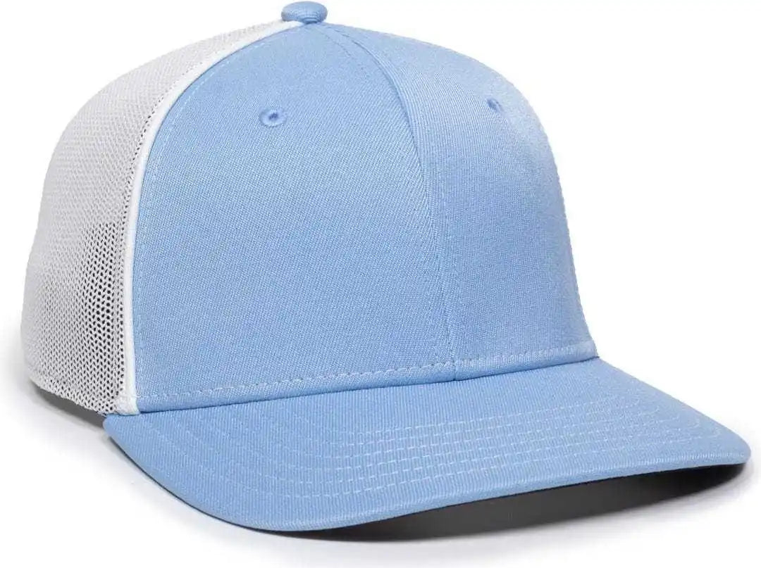 Oc Sports Oc12m Phenom Performance Twill Front Panel Cap -columbia Blue White - Columbia / 6 3/4’’ - 7 1/8’’