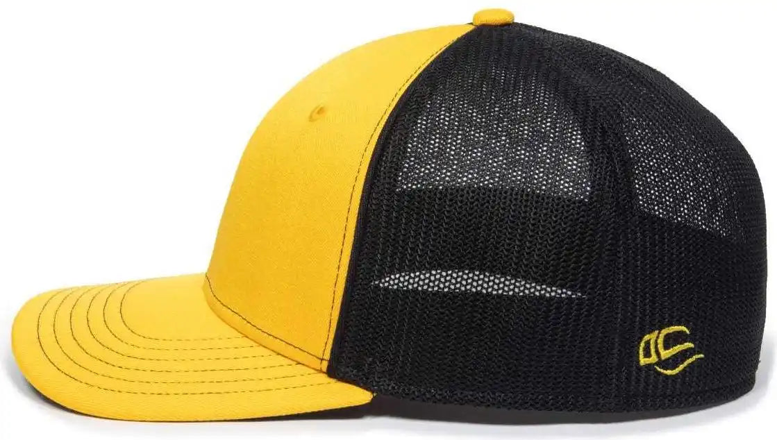 Oc Sports Oc12m Phenom Performance Twill Front Panel Cap -gold Black