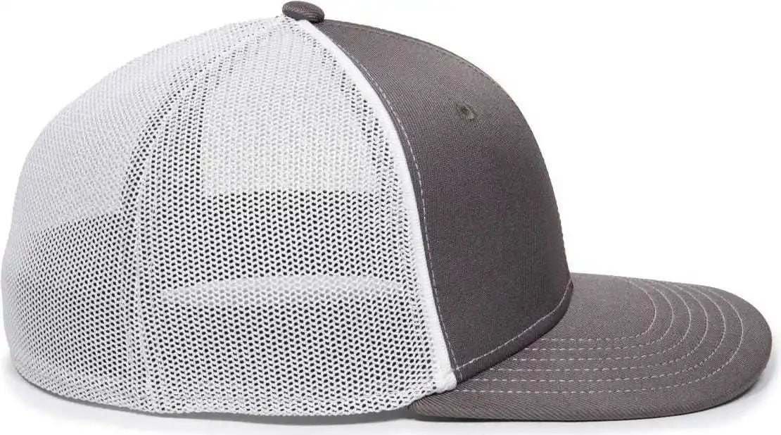 Oc Sports Oc12m Phenom Performance Twill Front Panel Cap -graphite White