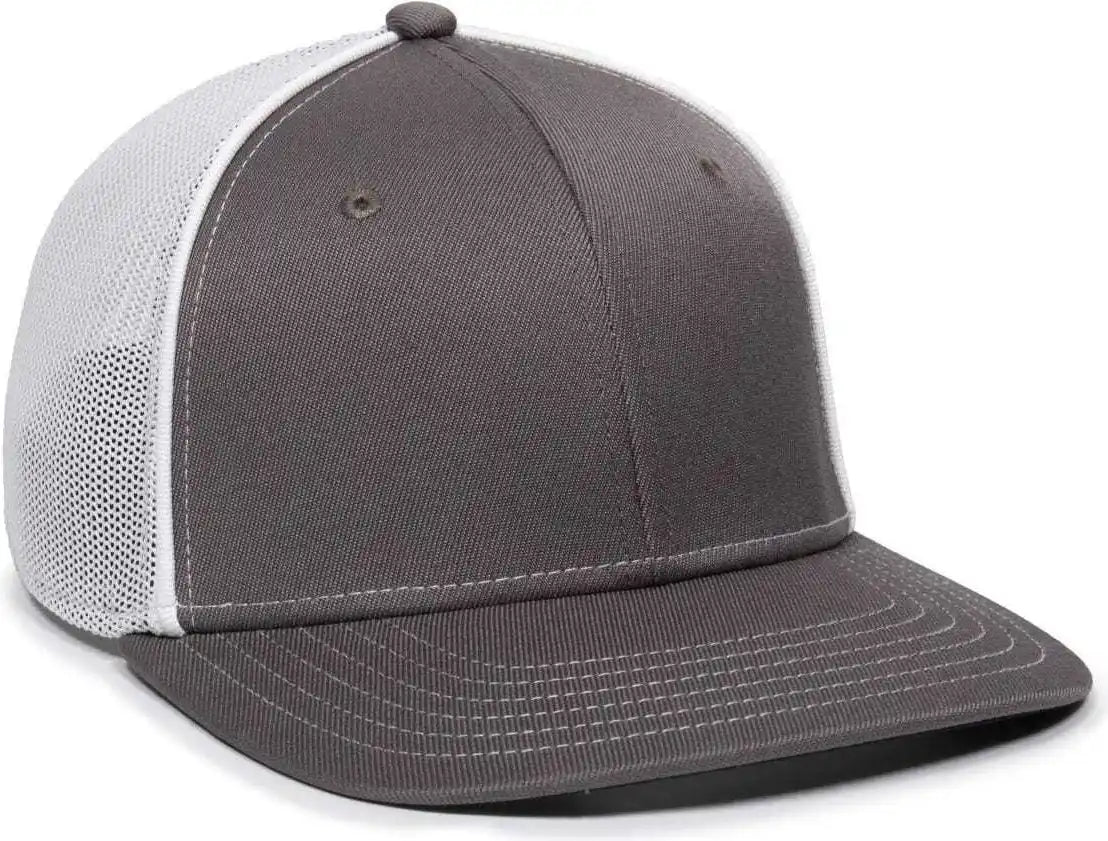 Oc Sports Oc12m Phenom Performance Twill Front Panel Cap -graphite White - Dark Gray / 6 3/8’’ - 3/4’’