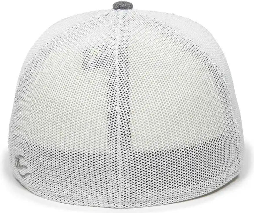 Oc Sports Oc12m Phenom Performance Twill Front Panel Cap -heathered Graphite White