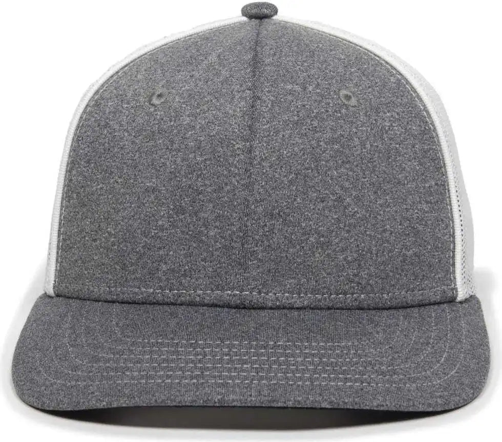 Oc Sports Oc12m Phenom Performance Twill Front Panel Cap -heathered Graphite White