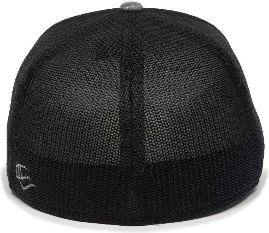 Oc Sports Oc12m Phenom Performance Twill Front Panel Cap -heathered Graphite Black