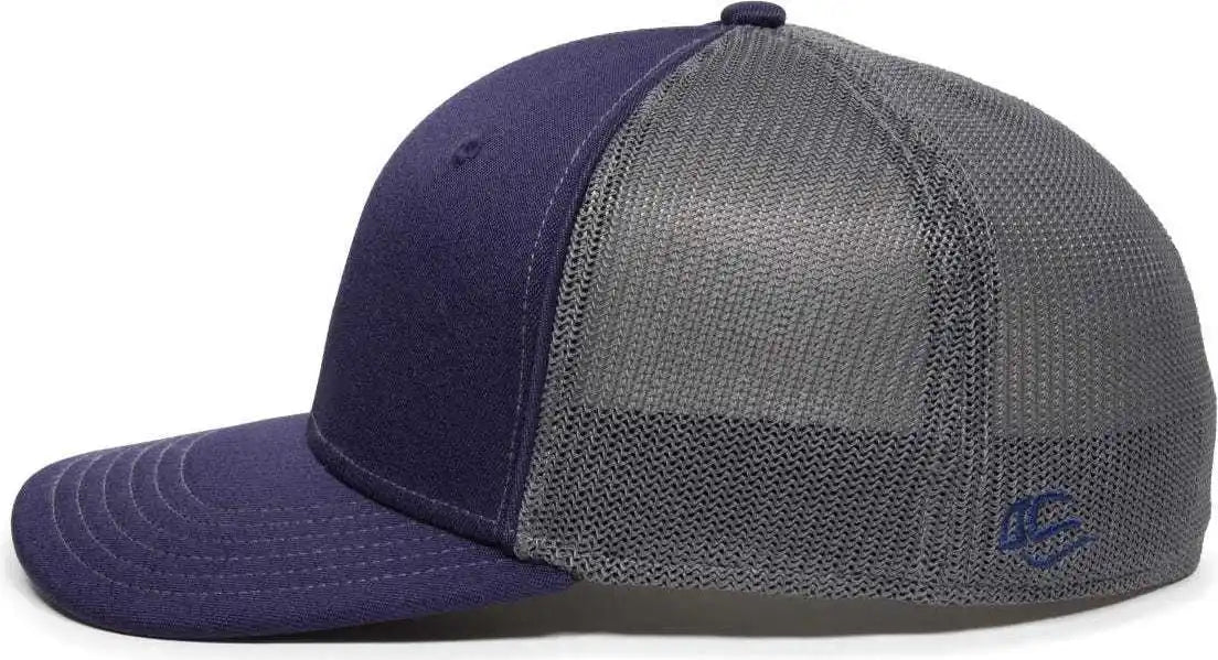 Oc Sports Oc12m Phenom Performance Twill Front Panel Cap -navy Graphite