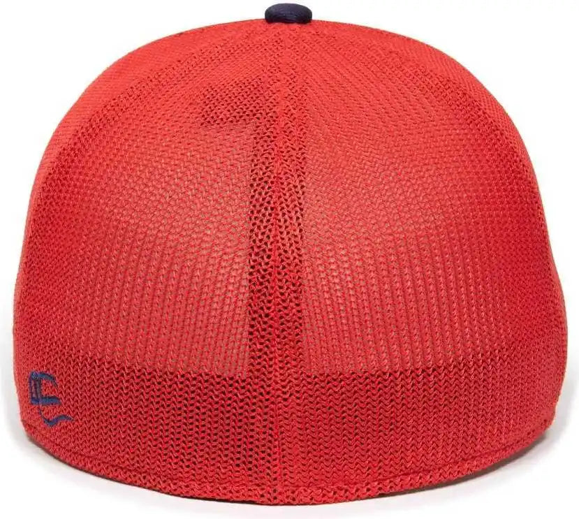 Oc Sports Oc12m Phenom Performance Twill Front Panel Cap -navy Red