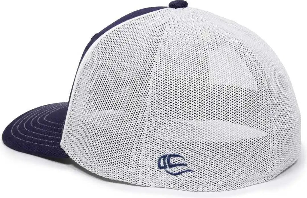 Oc Sports Oc12m Phenom Performance Twill Front Panel Cap -navy White