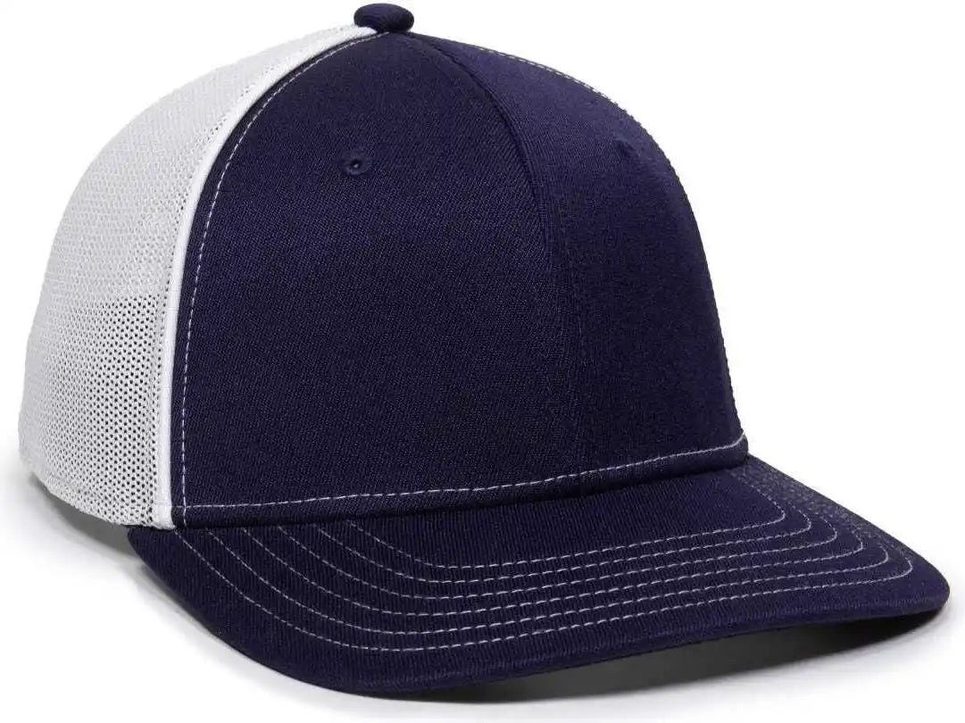 Oc Sports Oc12m Phenom Performance Twill Front Panel Cap -navy White - Navy / 6 3/8’’ - 3/4’’