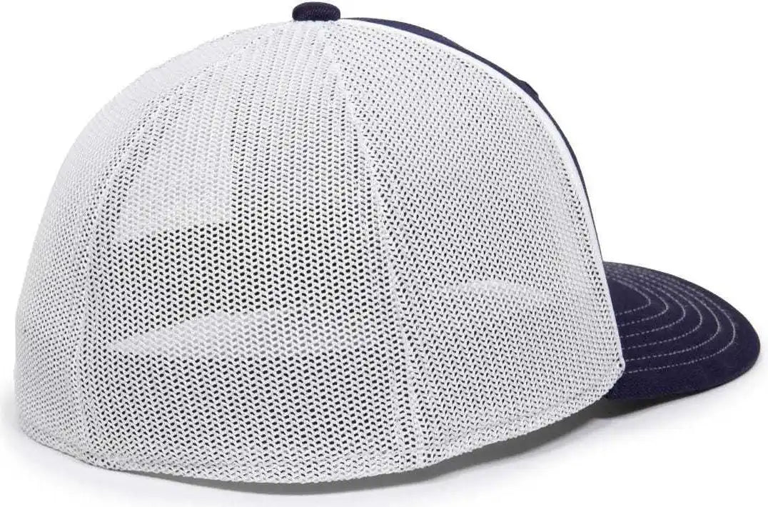 Oc Sports Oc12m Phenom Performance Twill Front Panel Cap -navy White