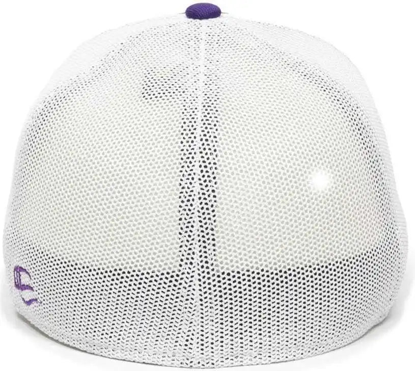 Oc Sports Oc12m Phenom Performance Twill Front Panel Cap -purple White