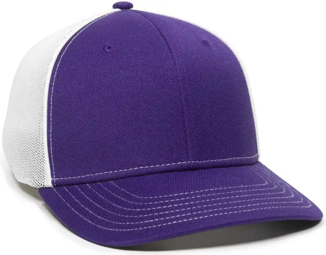 Oc Sports Oc12m Phenom Performance Twill Front Panel Cap -purple White - Purple / 6 3/4’’ - 7 1/8’’