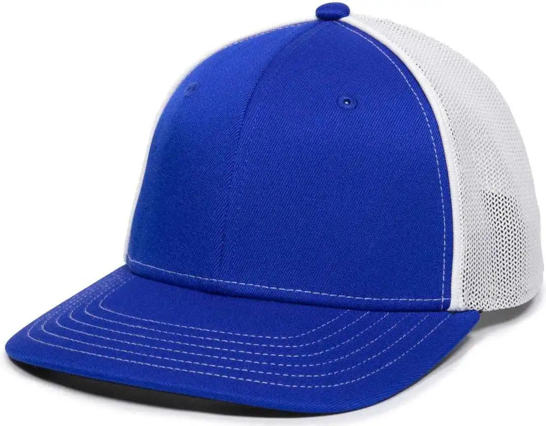 Oc Sports Oc12m Phenom Performance Twill Front Panel Cap -royal White