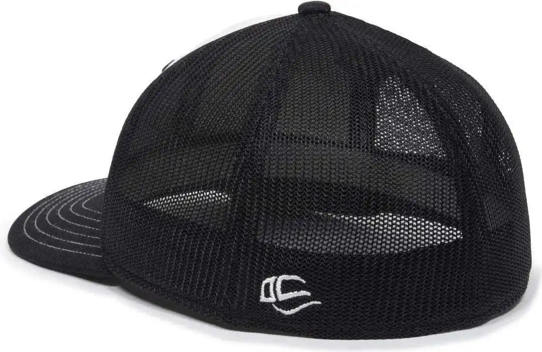 Oc Sports Oc12m Phenom Performance Twill Front Panel Cap -white Black