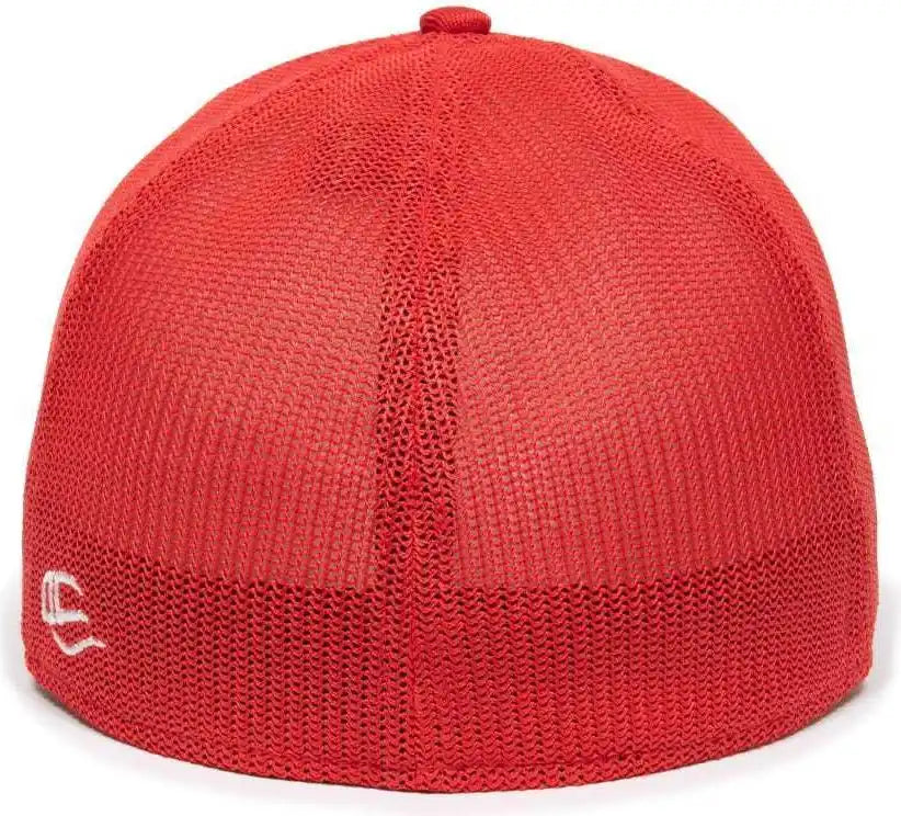 Oc Sports Oc12m Phenom Performance Twill Front Panel Cap -white Red
