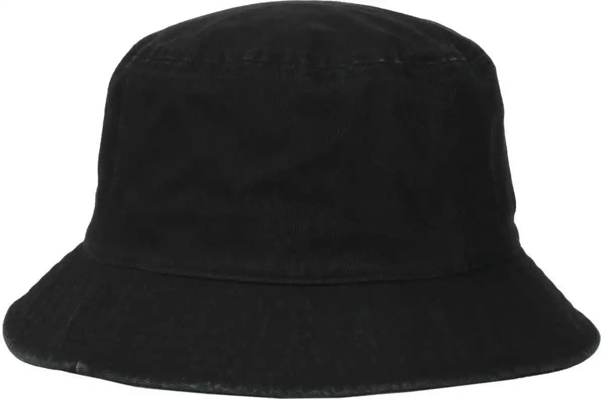 Oc Sports Oc200 Medium Washed Bucket Cotton Hat - Black - Osfm