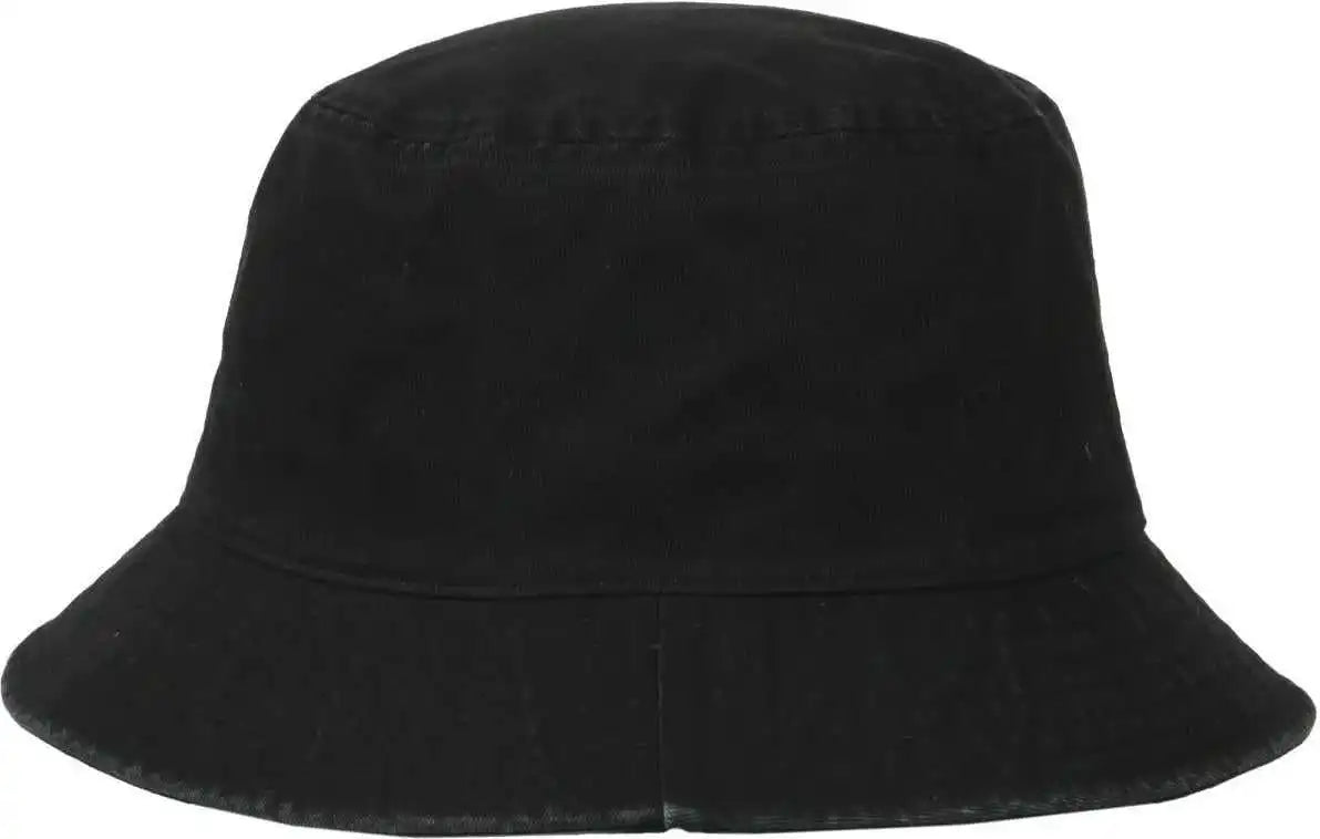 Oc Sports Oc200 Medium Washed Bucket Cotton Hat - Black - Osfm