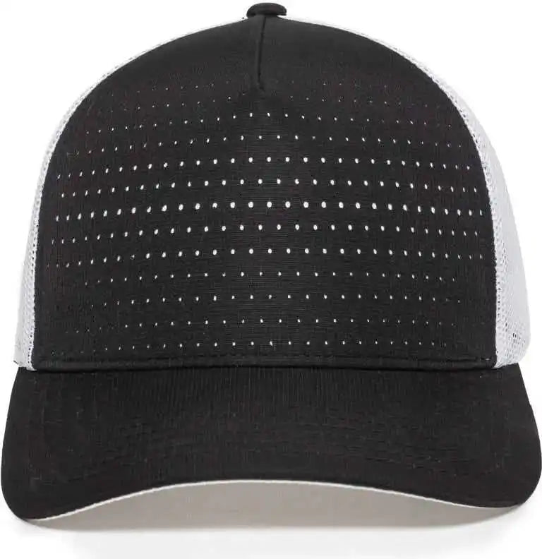Oc Sports Oc502m Laser Perforated Font Panel Cap - Black White - 6 7/8’’ - 7 1/2’’