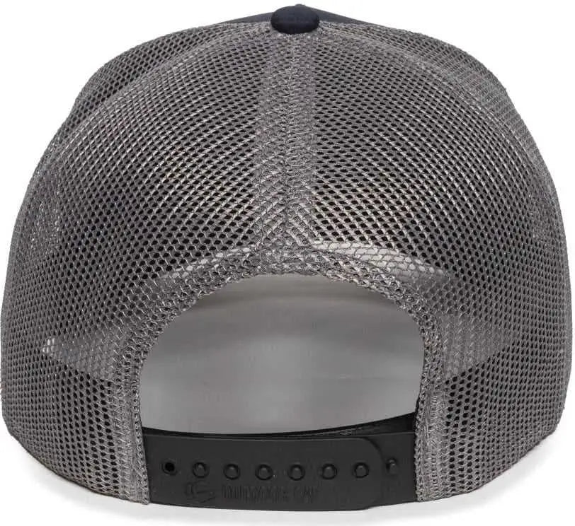 Oc Sports Oc502m Laser Perforated Font Panel Cap - Navy Charcoal