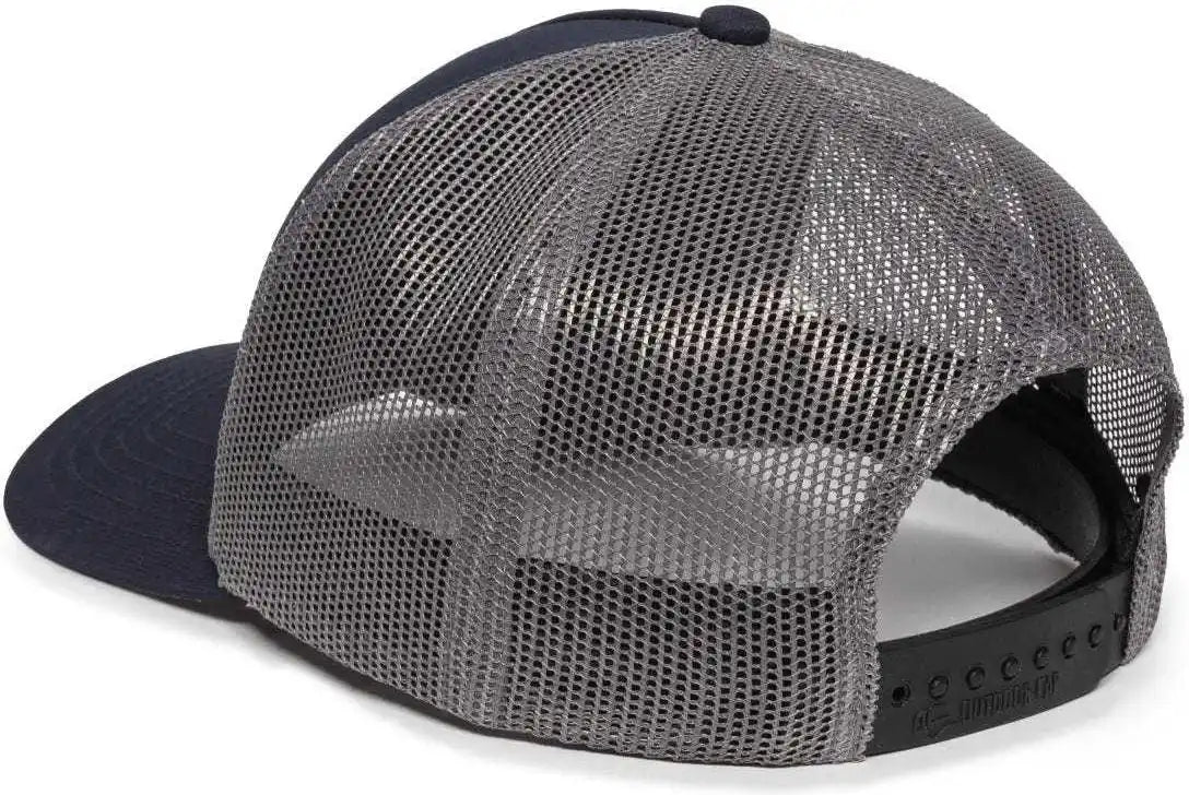 Oc Sports Oc502m Laser Perforated Font Panel Cap - Navy Charcoal - Dark Gray / 6 7/8’’ - 7 1/2’’