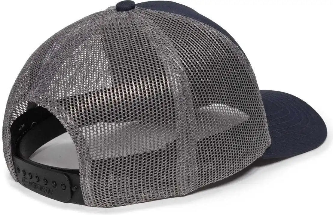Oc Sports Oc502m Laser Perforated Font Panel Cap - Navy Charcoal - Dark Gray / 6 7/8’’ - 7 1/2’’