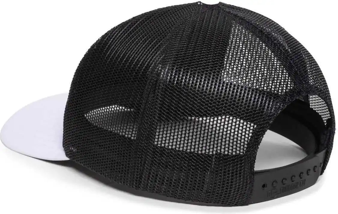 Oc Sports Oc502m Laser Perforated Font Panel Cap - White Black - 6 7/8’’ - 7 1/2’’