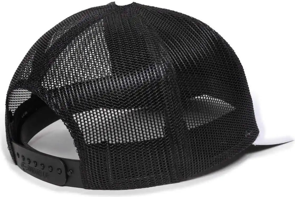Oc Sports Oc502m Laser Perforated Font Panel Cap - White Black - 6 7/8’’ - 7 1/2’’