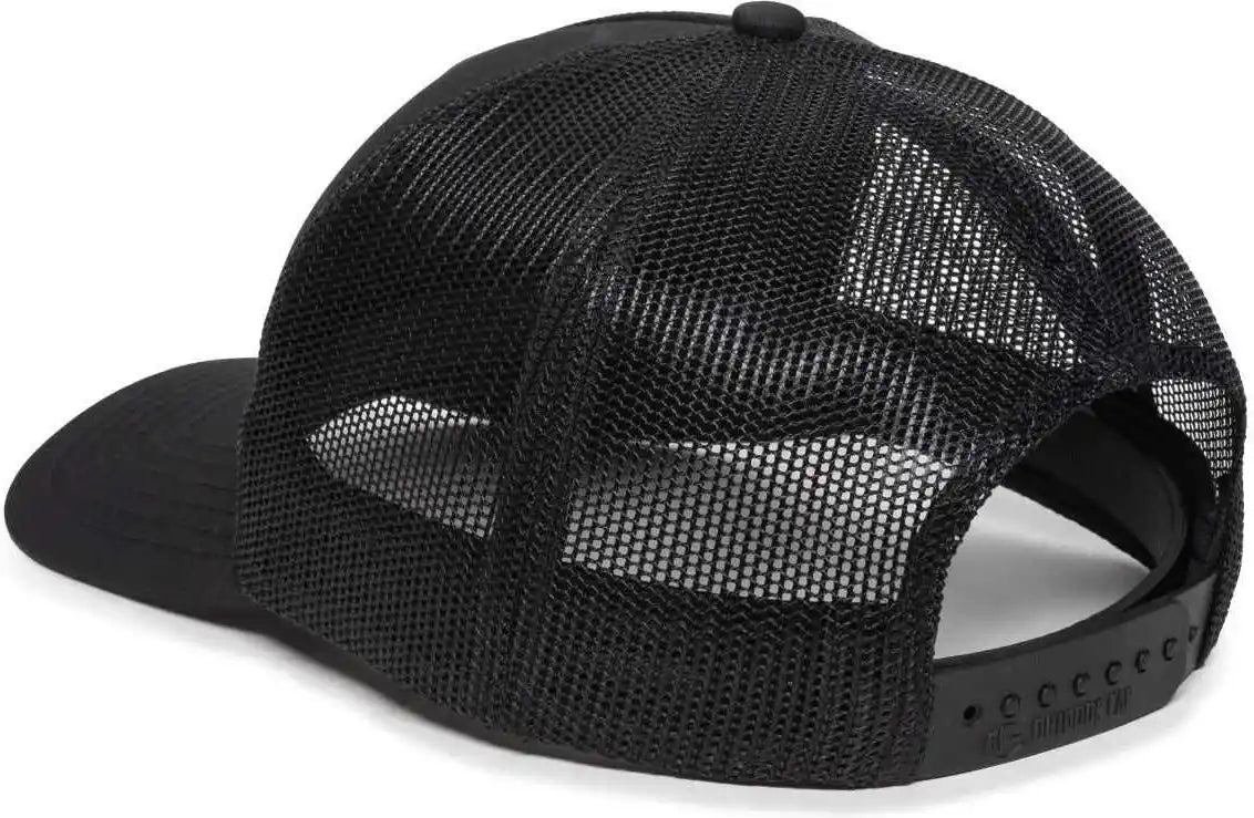 Oc Sports Oc503m Stripped Front Panel Cap - Black Charcoal - Dark Gray / 6 7/8’’ - 7 1/2’’
