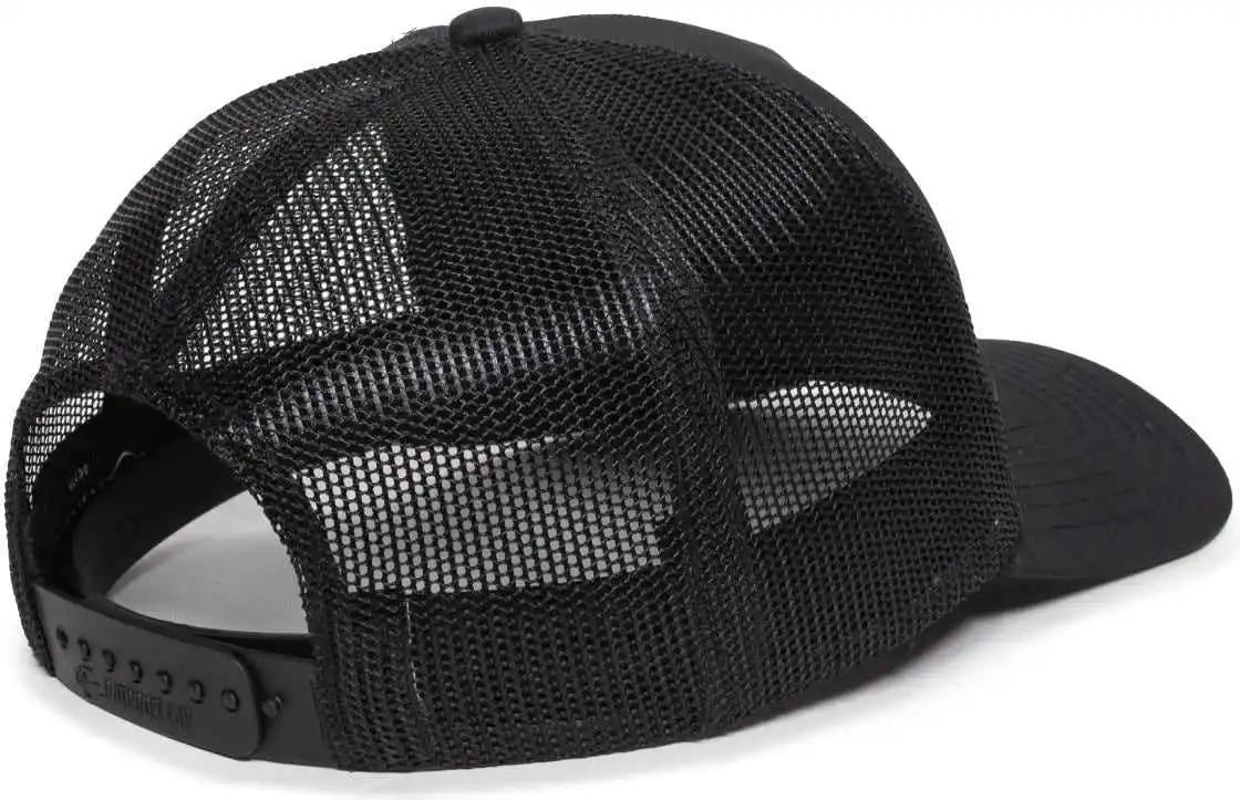 Oc Sports Oc503m Stripped Front Panel Cap - Black Charcoal - Dark Gray / 6 7/8’’ - 7 1/2’’