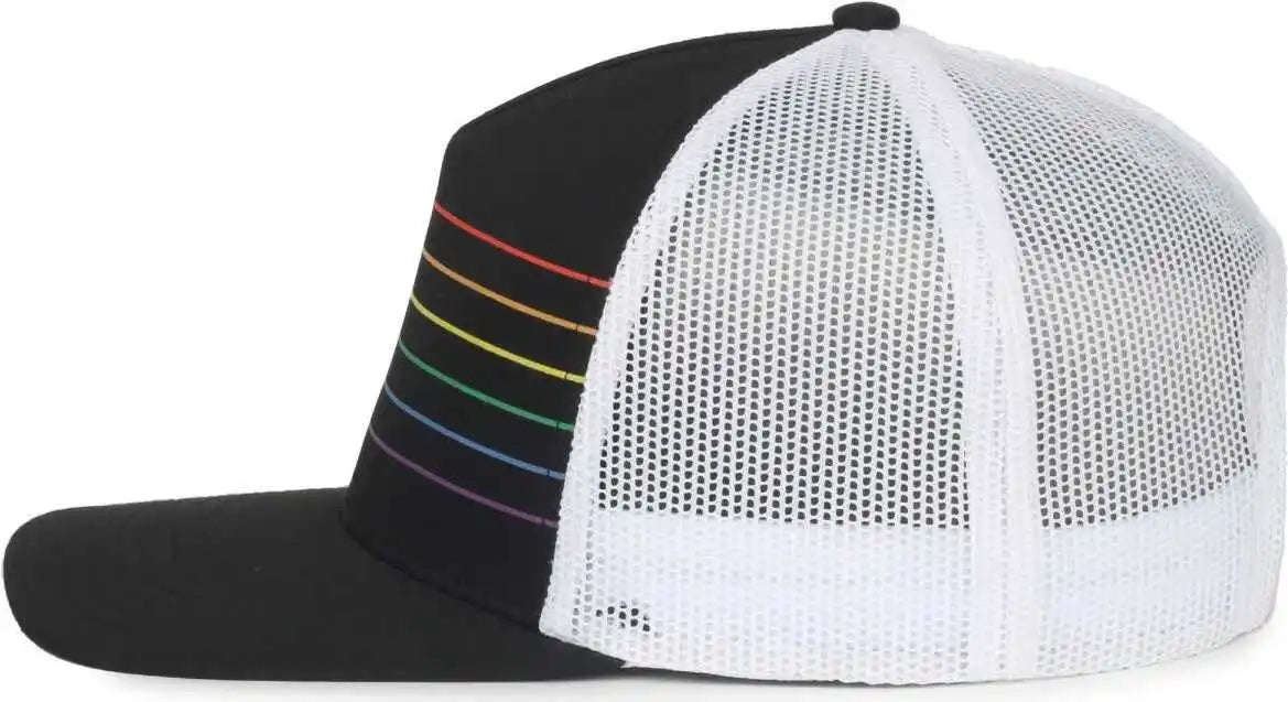 Oc Sports Oc503m Stripped Front Panel Cap - Black Prism - Osfm