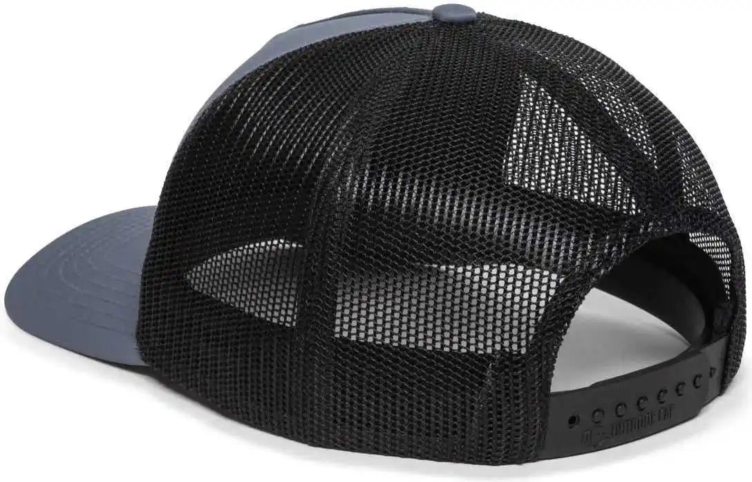 Oc Sports Oc503m Stripped Front Panel Cap - Charcoal Black - Dark Gray / 6 7/8’’ - 7 1/2’’