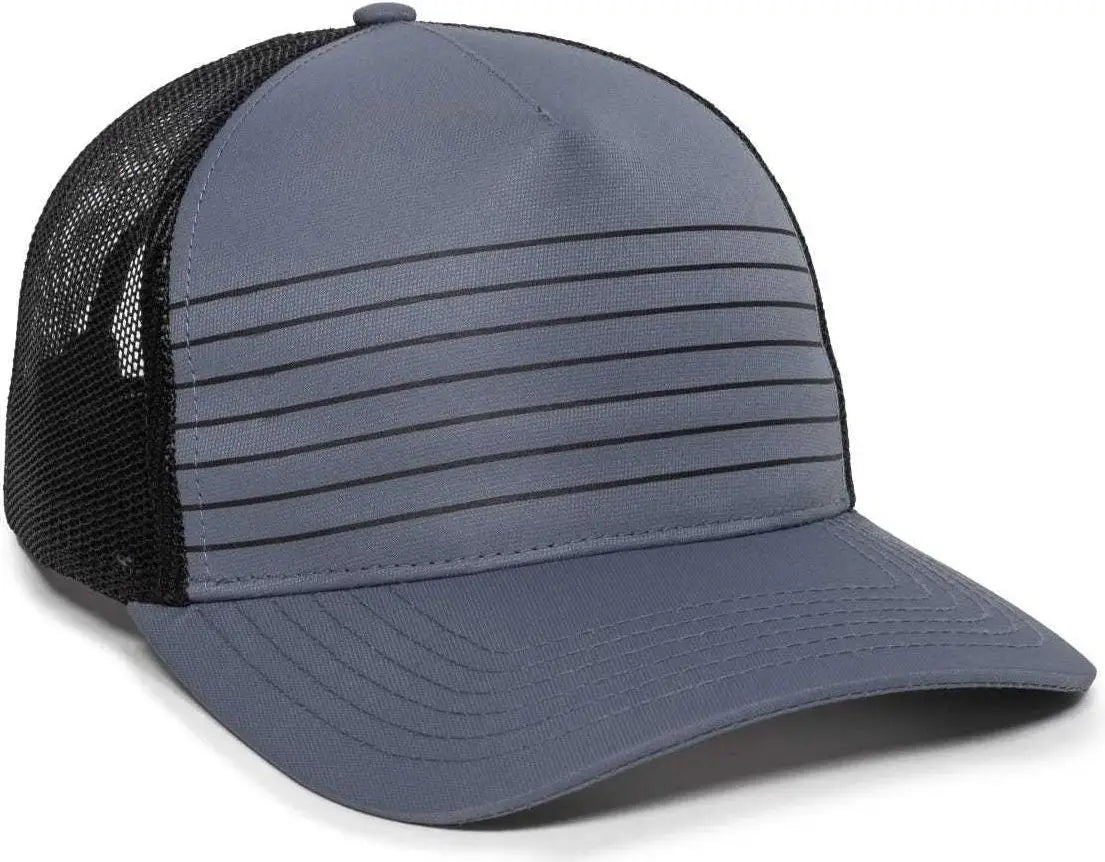 Oc Sports Oc503m Stripped Front Panel Cap - Charcoal Black
