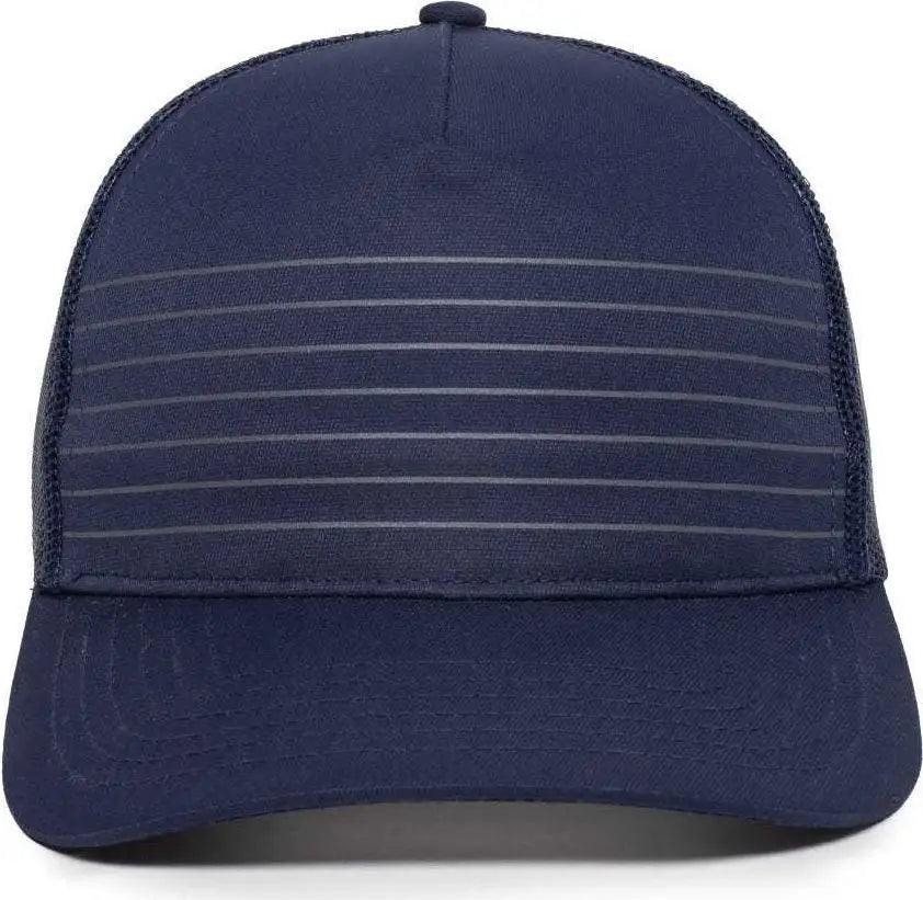 Oc Sports Oc503m Stripped Front Panel Cap - Navy Charcoal - Dark Gray / 6 7/8’’ - 7 1/2’’