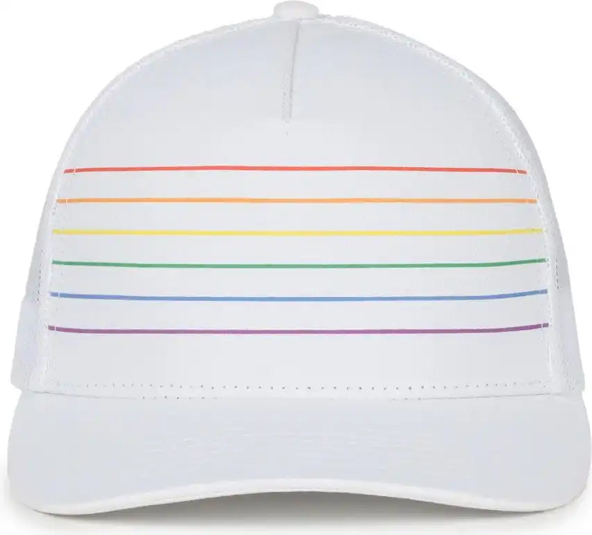 Oc Sports Oc503m Stripped Front Panel Cap - White Prism - Osfm
